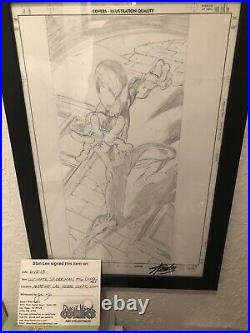 Ultimate Spiderman 16 Original Cover Art Signed Stan Lee Mark Bagley 1 Of A Kind