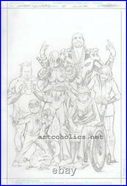 Uncanny Avengers 6 original COVER ART by CARLOS PACHECO Marvel Comics DEADPOOL