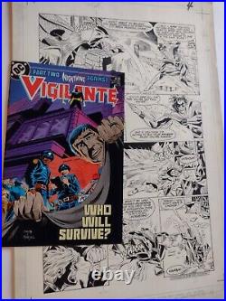 VIGILANTE # 21 Original Art! Pg. 4 All Action Nightwing vs Vigilante 1985