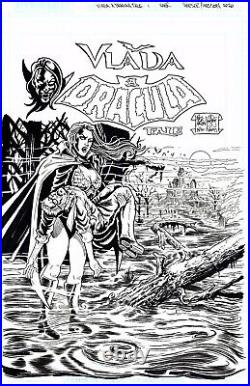 VLADA A DRACULA TALE #1 COVER Homage Edition Original Art BUZ HASSON +KEN HAESER