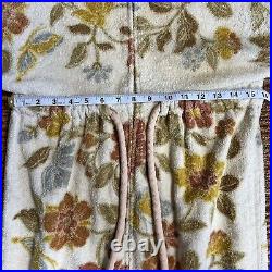 VTG Art Rich 1970s Repurposed Towel Terry Cloth Dress Brown Floral Beach Cover S