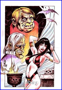 Vampirella And Friends Horror Fantasy Warren Comics E. C. Original Art Burcham