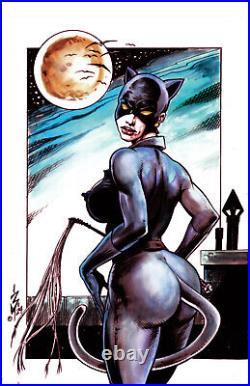 Vampirella Catwoman Dark Horror Fantasy Warren Comics E. C. Original Art Burcham