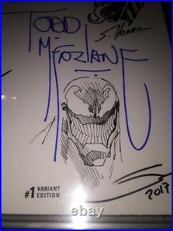 Venom #1 Blank 9.8 Cbcs Ss Original Art Todd Mcfarlane & John Romita & Sandoval+
