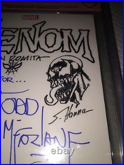 Venom #1 Blank 9.8 Cbcs Ss Original Art Todd Mcfarlane & John Romita & Sandoval+