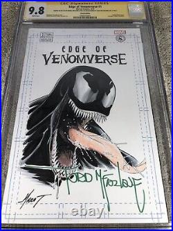 Venom 1 CGC 9.8 2XSS Original art Todd McFarlane Spider Man Hardy Movie Sketch