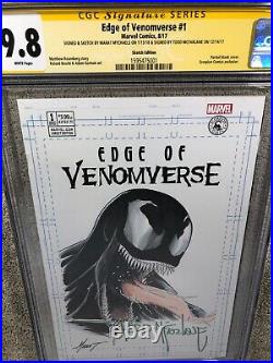 Venom 1 CGC 9.8 2XSS Original art Todd McFarlane Spider Man Hardy Movie Sketch