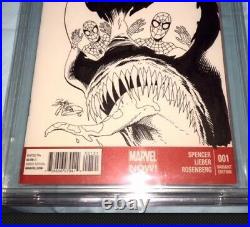 Venom #1 Original Art Asm 346 Hand Sketch By Bob Mcleod Cbcs 9.8 Ss Mint Cover