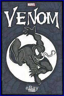Venom 1 Todd McFarlane Sketch Variant Cover art Comic + bonus Original Venom art