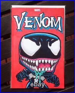 Venom Funko Style Marvel Original Sketch Blank Variant Comic Cover Art by Zeo