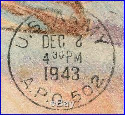 Vintage American Folk Pinup Ww2 Love Letter Cover Art San Francisco Ky Air Stamp