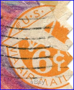 Vintage American Folk Pinup Ww2 Love Letter Cover Art San Francisco Ky Air Stamp
