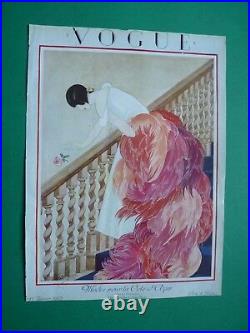 Vogue FRANCE magazine 1 Janvier 1925 January ORIGINAL Cover Only Art Deco Plank
