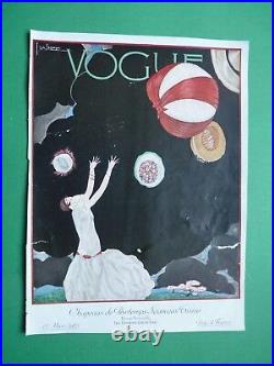 Vogue FRANCE magazine 1 Mars 1925 March ORIGINAL Cover Only Art Deco LEPAPE G