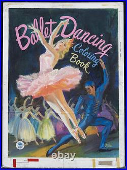 WALTER SEATON 1947 Original Cover Art Ballet Dancing Coloring Book (A108)