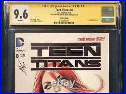 WARREN LOUW ORIGINAL Sketch Art CGC 9.6 Signed TEEN TITANS STARFIRE Robin Batman