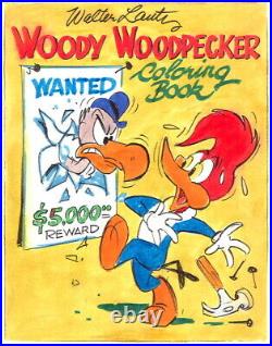 WOODY WOODPECKER Original Art 1968 Prelim Cover! Walt Lantz Color Book SAALFIELD