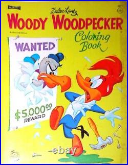 WOODY WOODPECKER Original Art 1968 Prelim Cover! Walt Lantz Color Book SAALFIELD