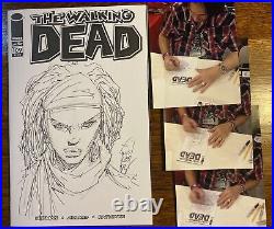 Walking Dead 109 Blank Cover Marc Silvestri Michonne Original Art Signed Sketch