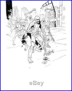 Walking Dead #35 Image 2007 (Original Art) Back Cover Cliff Rathburn Zombies