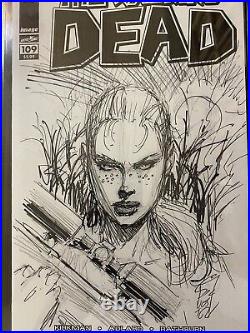 Walking Dead Marc Silvestri Original Art Signed Sketch CGC SS 9.8 Blank Cover