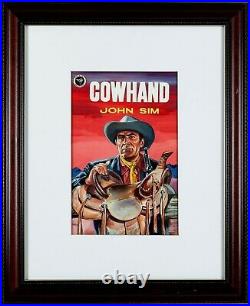 Walt Howarth Book Cover Original Art Painting 1950 Cowhand Western Framed Signed