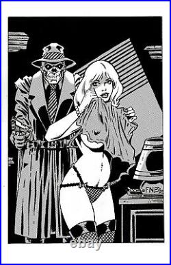 Warren Comics Style 5p Noir Good Girl Horror Fantasy E. C. Original Art Burcham
