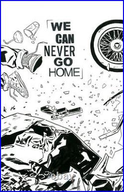 We Can Never Go Home #4 Original Cover Art OA Michael Walsh Black Mask Rosenberg