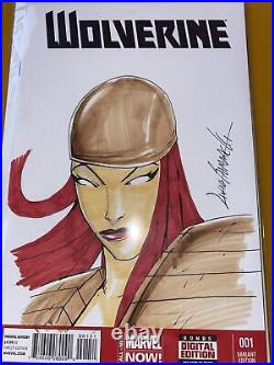 Wolverine 1 Sketch Cover Lady Deathstrike Original Art By Livio Ramondelli Coa