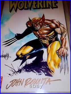 Wolverine #1 X-MEN ORIGINAL ART SIGNED SKETCH JOHN ROMITA SR & JOSE VARESE