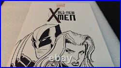 Wolverine & Phoenix Original Art Sketch By Nick Bradshaw! Blank Variant Marvel