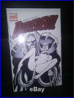 Wolverine X-rated Sketch on Dare Devil Cover B Lacy Original Art Nude Comic
