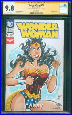 Wonder Woman 58 CGC SS 9.8 Slayton Original art sketch 1/19