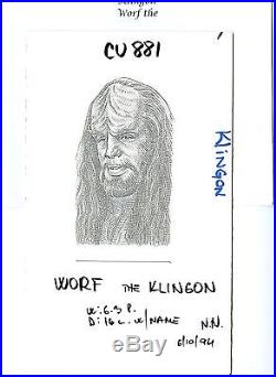 Worf The Klingon Star Trek Wall Street Journal Hedcut Published Original Art