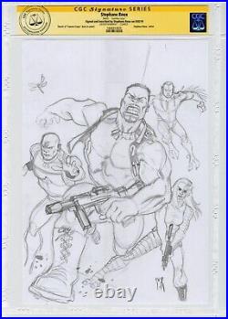 World War Hulk Gamma Corps #1 Cover Prelim Original Comic Art Stephane Roux CGC