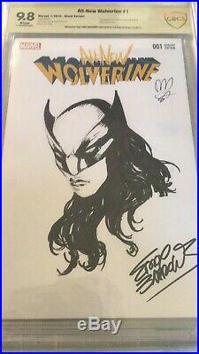 X-23 Original Art Sketch Cover By Eddy Barrows & Signed By David Lopez Cbcs 9.8