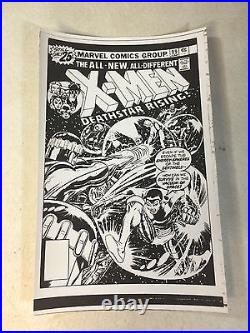 X-MEN #99 COVER ART original cover proof SENTINELS, 1976, CYCLOPS, STORM