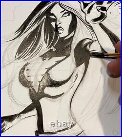 X-men #7 Jean Grey Dark Phoenix Sketch Cover Chris Mcjunkin Original Art Marvel