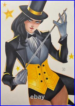 Zatanna Sexy Original Color Pinup Art By Famous Marvel DC Artist Thony Silas